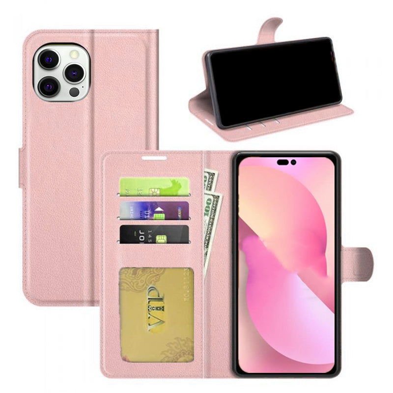Étui portefeuille en cuir pour iPhone 16 Pro Étui portefeuille en cuir pour iPhone 16 Pro
